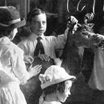 Blind children at American Museum of Natural History